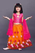 Girls Embroidered Lehenga Choli Set with Dupatta | Premium Kids Indian Wedding & Festive Wear