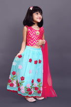 Girls Embroidered Lehenga Choli Set with Dupatta | Premium Kids Indian Wedding & Festive Wear