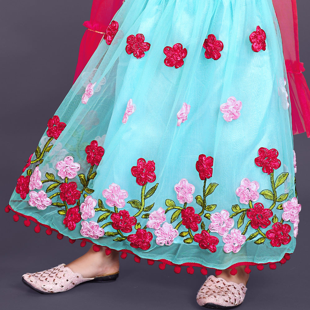 Girls Embroidered Lehenga Choli Set with Dupatta | Premium Kids Indian Wedding & Festive Wear