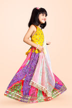 Girls Ethnic Wear Printed Lehenga, Choli and Dupatta Set