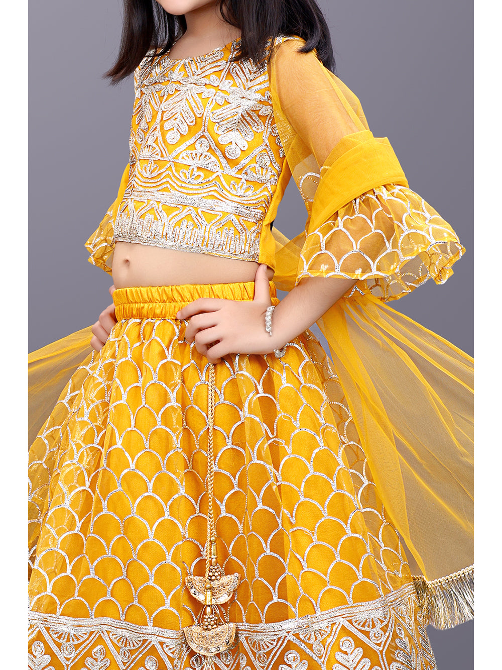 Girls Party Wear Embroidered Lehenga Choli Set with Dupatta | Premium Kids Indian Ethnic Outfit