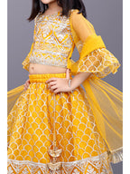 Girls Party Wear Embroidered Lehenga Choli Set with Dupatta | Premium Kids Indian Ethnic Outfit