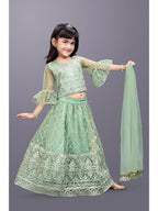 Girls Party Wear Embroidered Lehenga Choli Set with Dupatta | Premium Kids Indian Ethnic Outfit