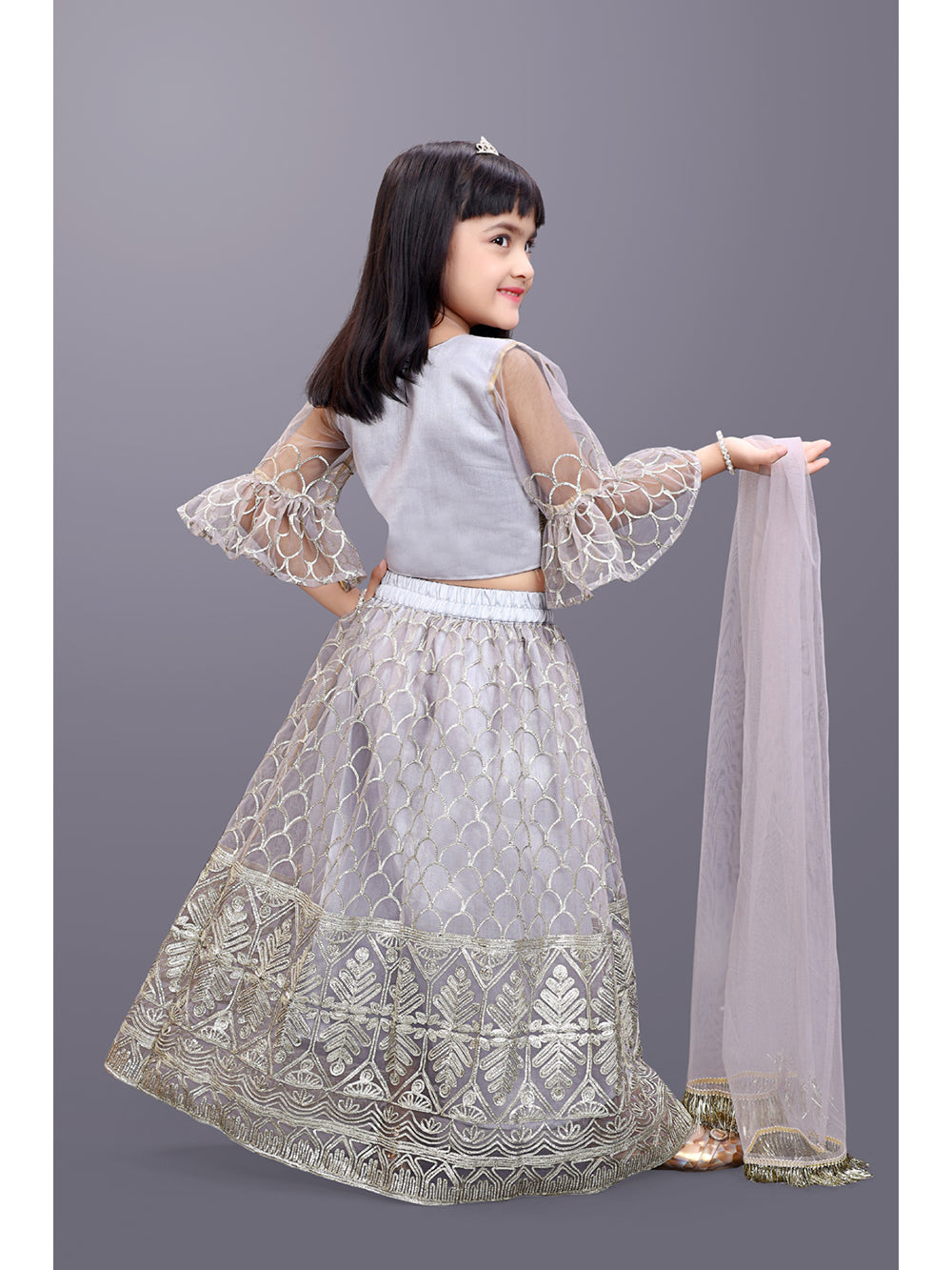 Girls Party Wear Embroidered Lehenga Choli Set with Dupatta | Premium Kids Indian Ethnic Outfit