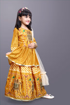 Girls Digital Print Lehenga Choli and Dupatta Set