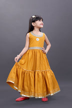 Girls Festive & Party Ethnic Jacket, Blouse and Palazzo Set