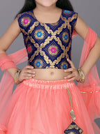 Girls Frill Design Lehenga Choli with Dupatta Set