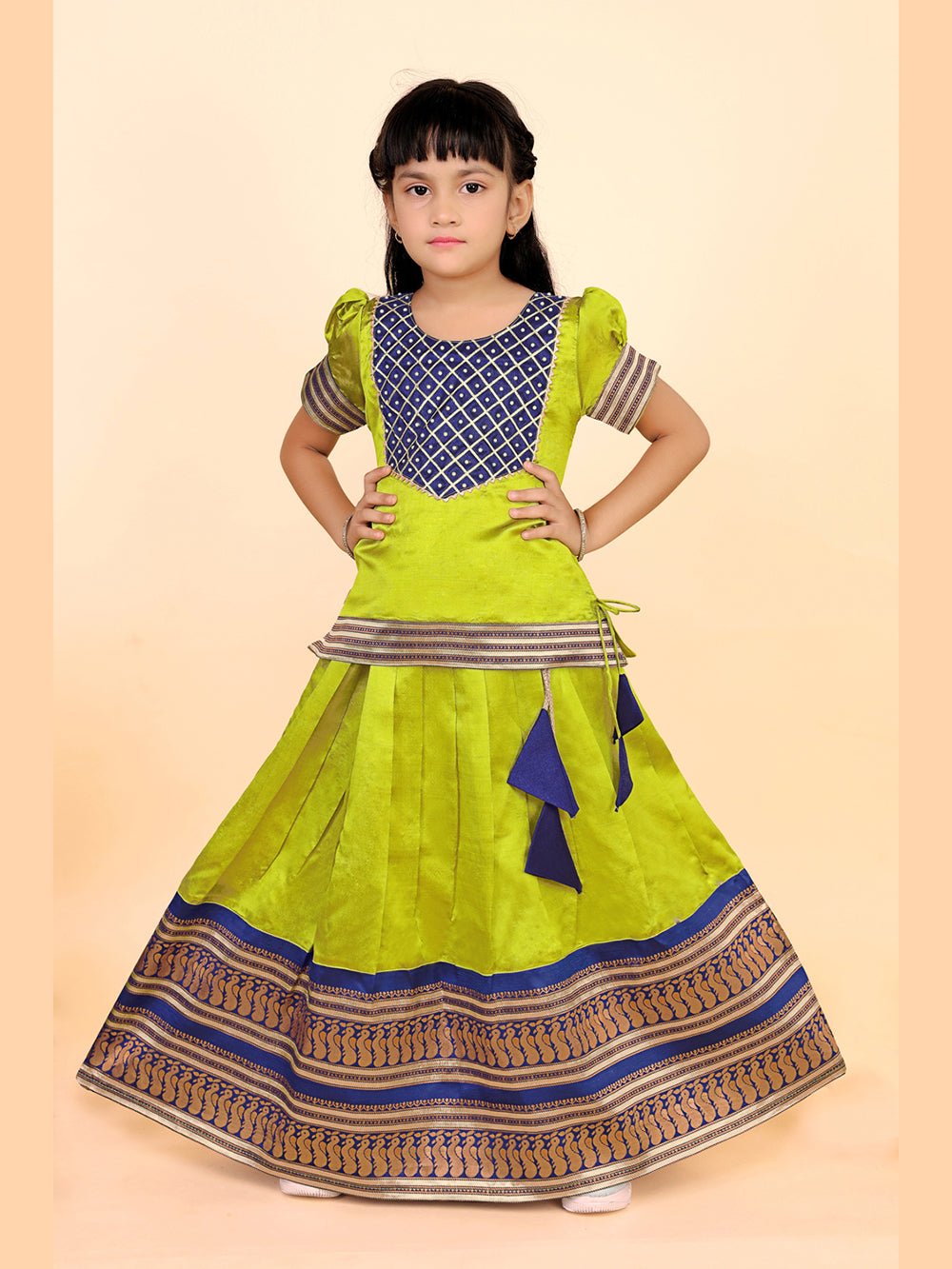 Baby girls printed lehenga choli set festive ethnic wear