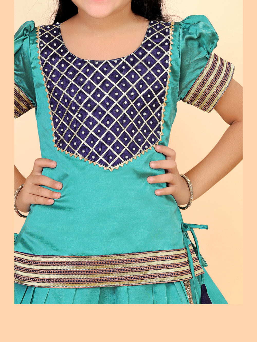 Baby Girls Printed Lehenga Choli Set – Festive Ethnic Wear