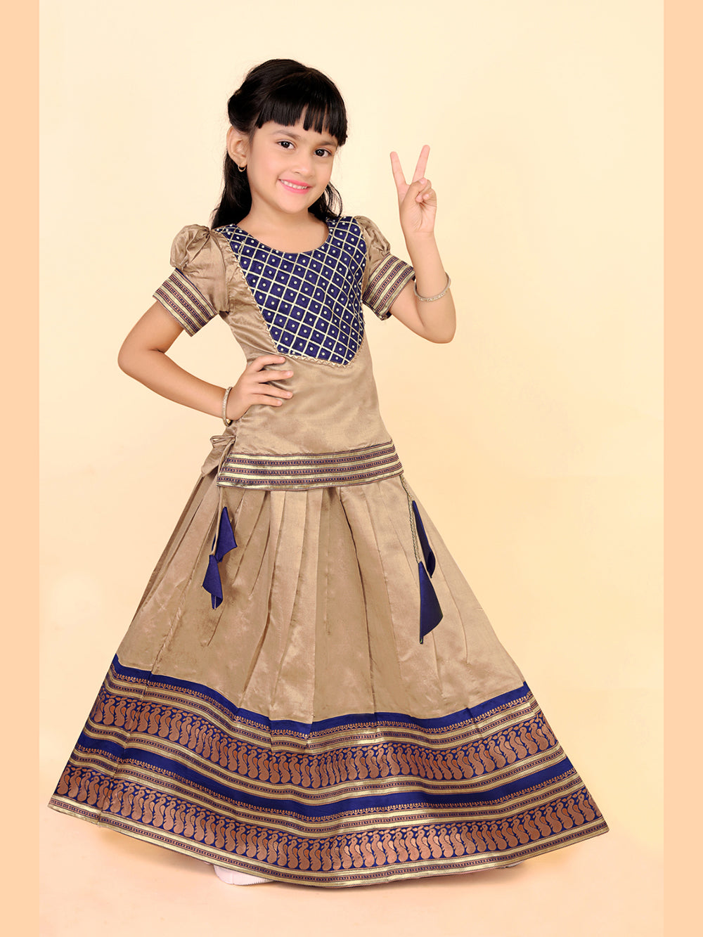 Baby Girls Printed Lehenga Choli Set – Festive Ethnic Wear