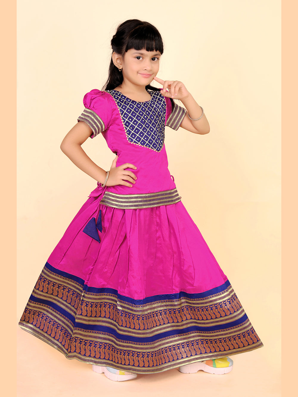 Baby Girls Printed Lehenga Choli Set – Festive Ethnic Wear
