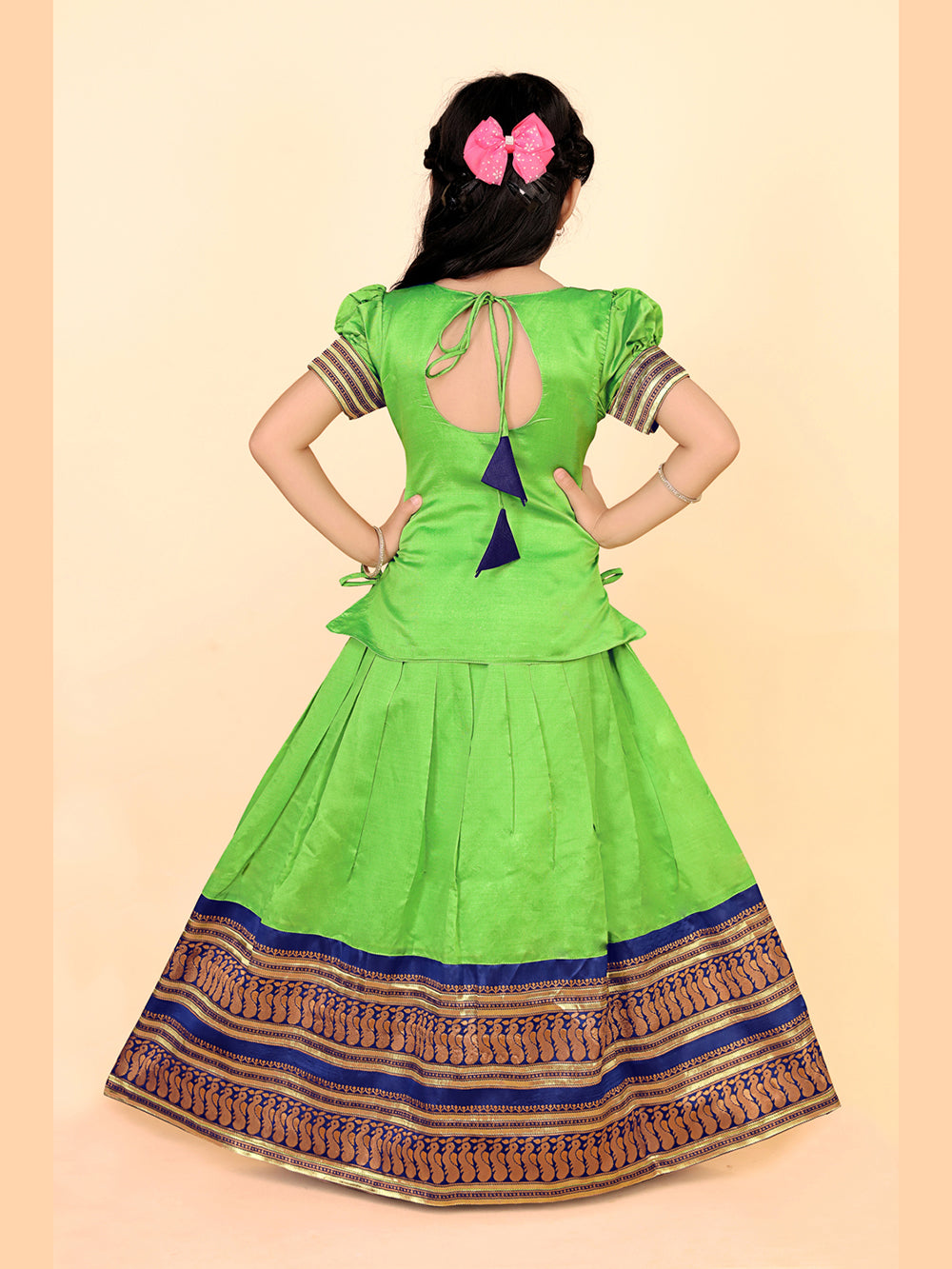 Baby Girls Printed Lehenga Choli Set – Festive Ethnic Wear