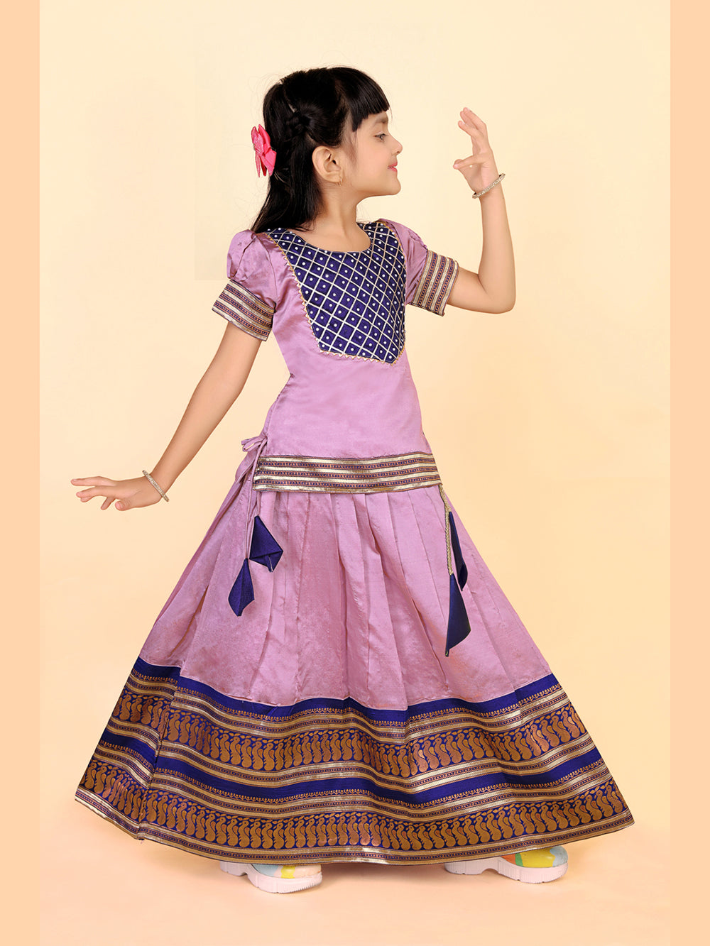 Baby Girls Printed Lehenga Choli Set – Festive Ethnic Wear