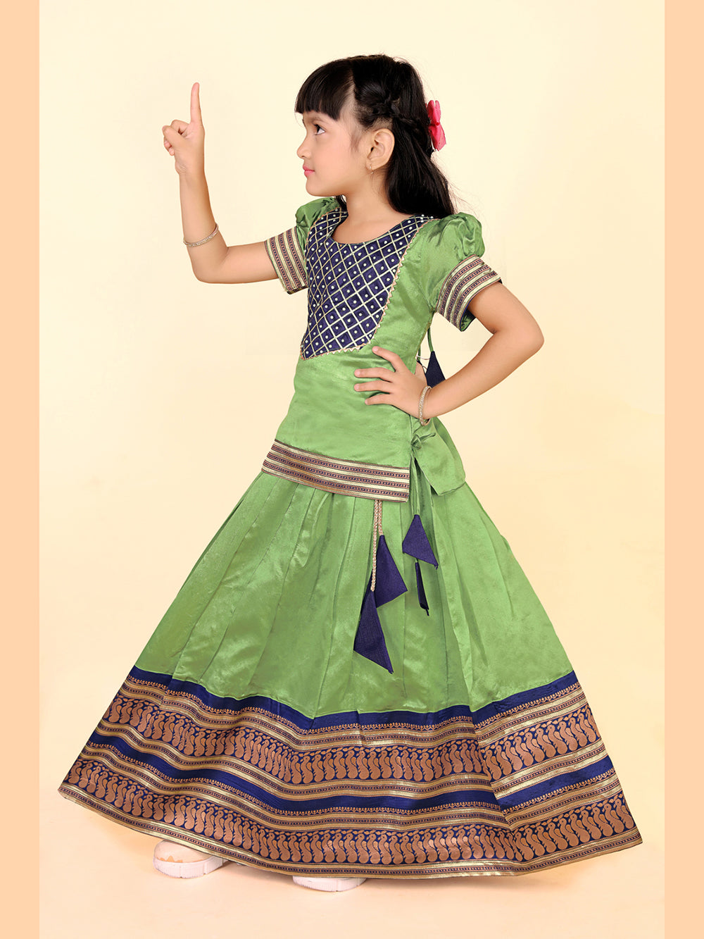 Baby Girls Printed Lehenga Choli Set – Festive Ethnic Wear
