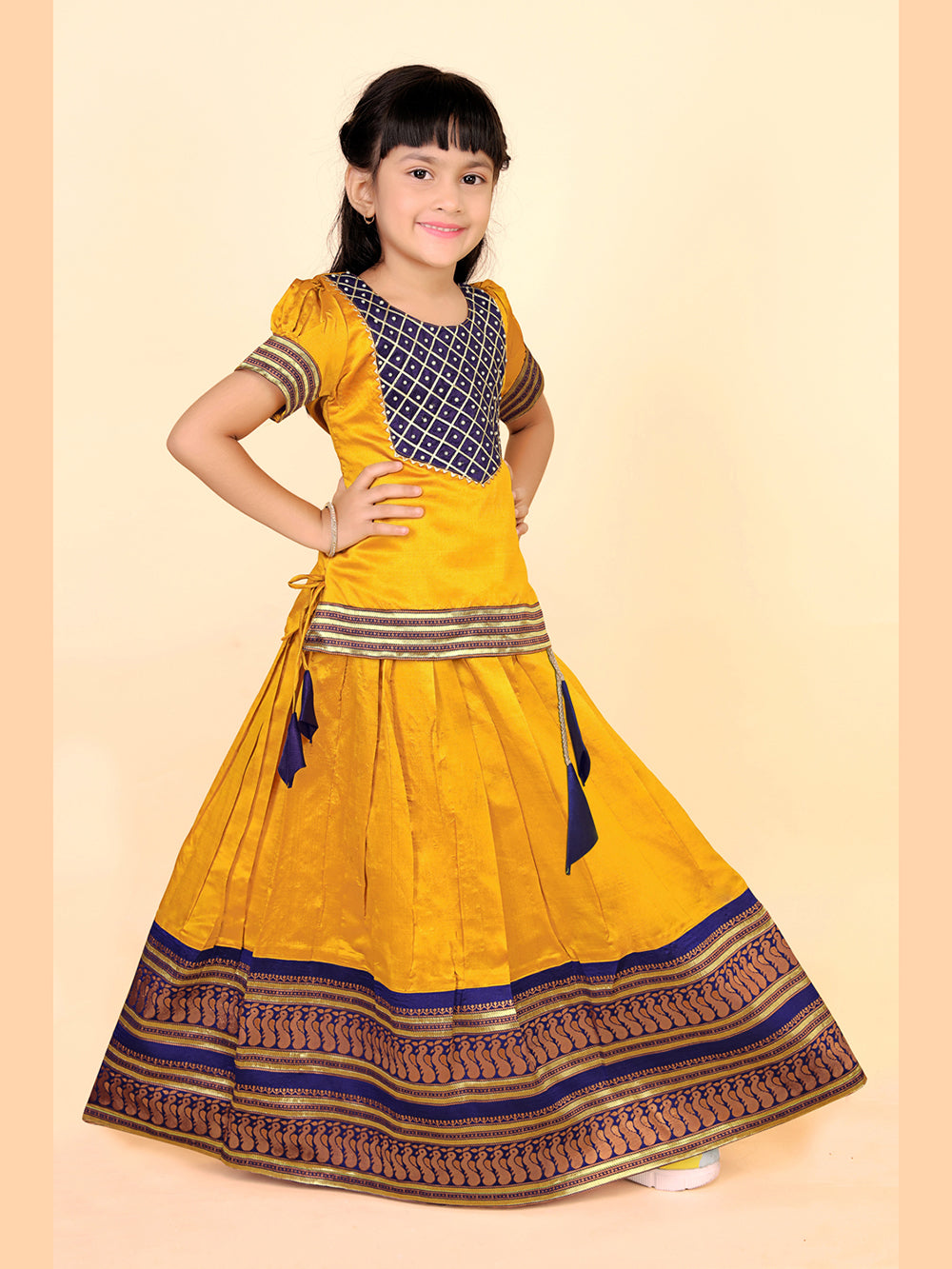 Baby Girls Printed Lehenga Choli Set – Festive Ethnic Wear