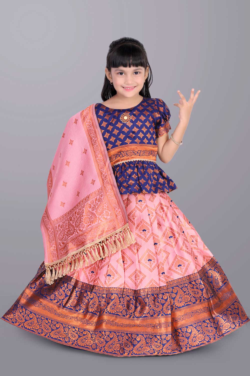 Girls Printed Lehenga Choli with Dupatta – Festive Ethnic Wear