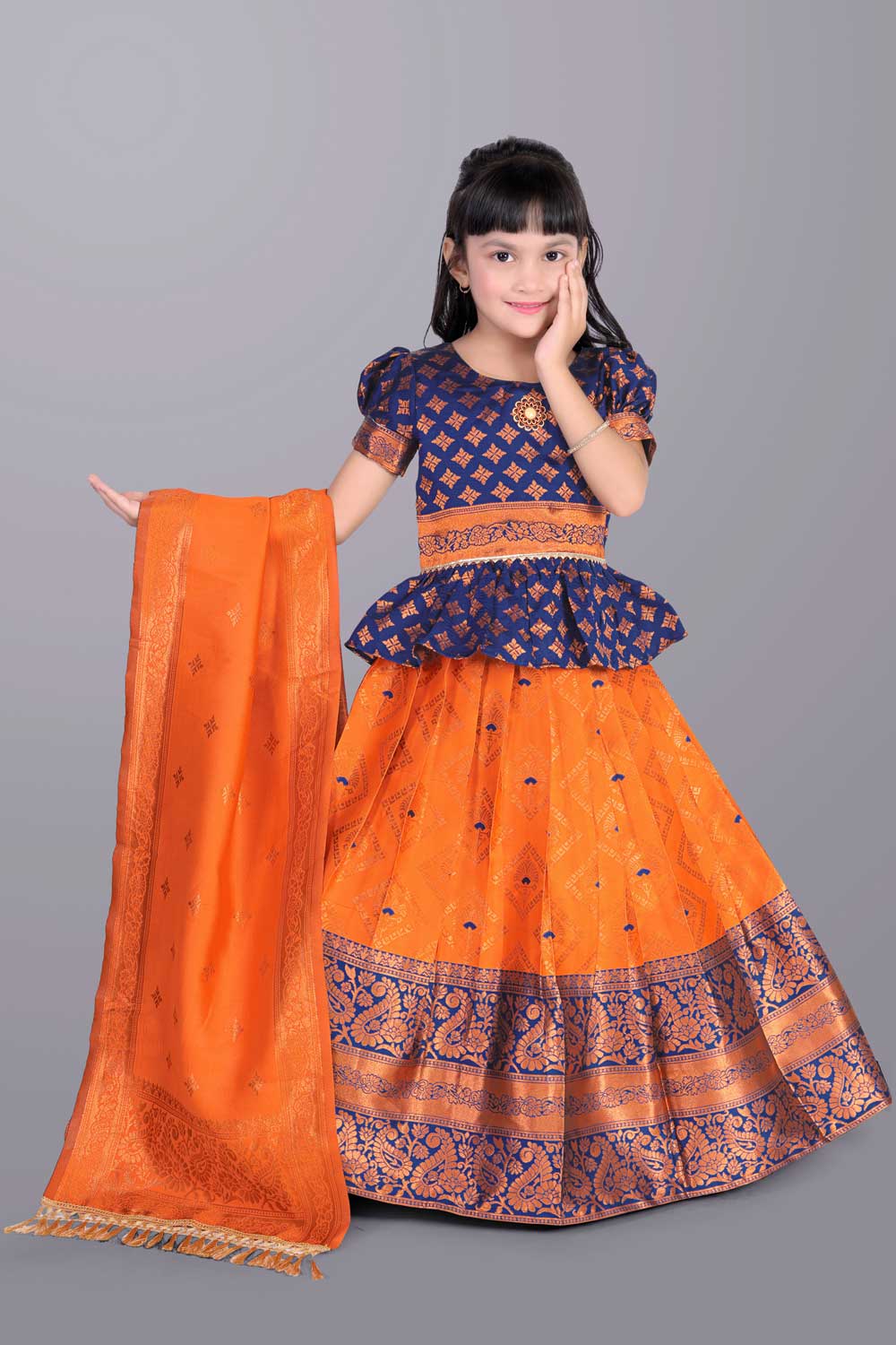 Girls Printed Lehenga Choli with Dupatta – Festive Ethnic Wear
