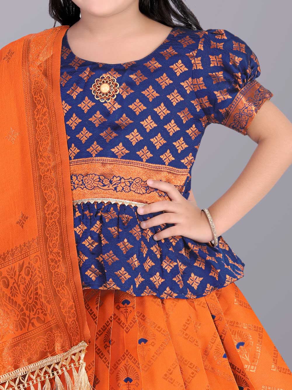 Girls Printed Lehenga Choli with Dupatta – Festive Ethnic Wear