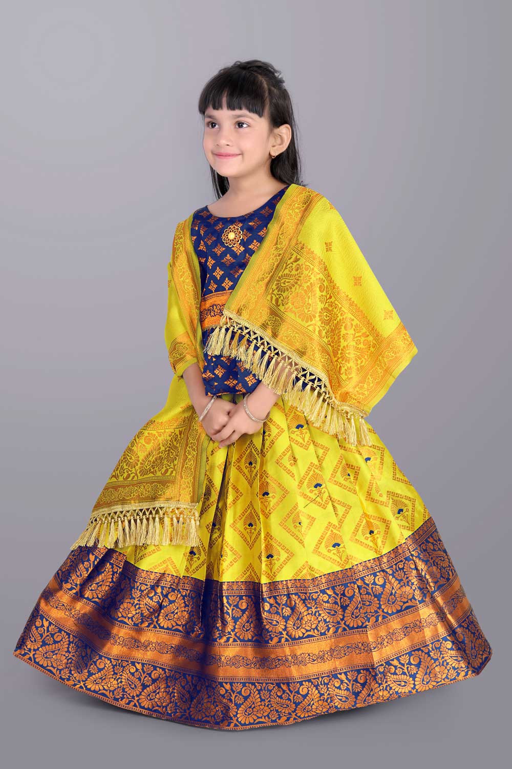 Girls Printed Lehenga Choli with Dupatta – Festive Ethnic Wear