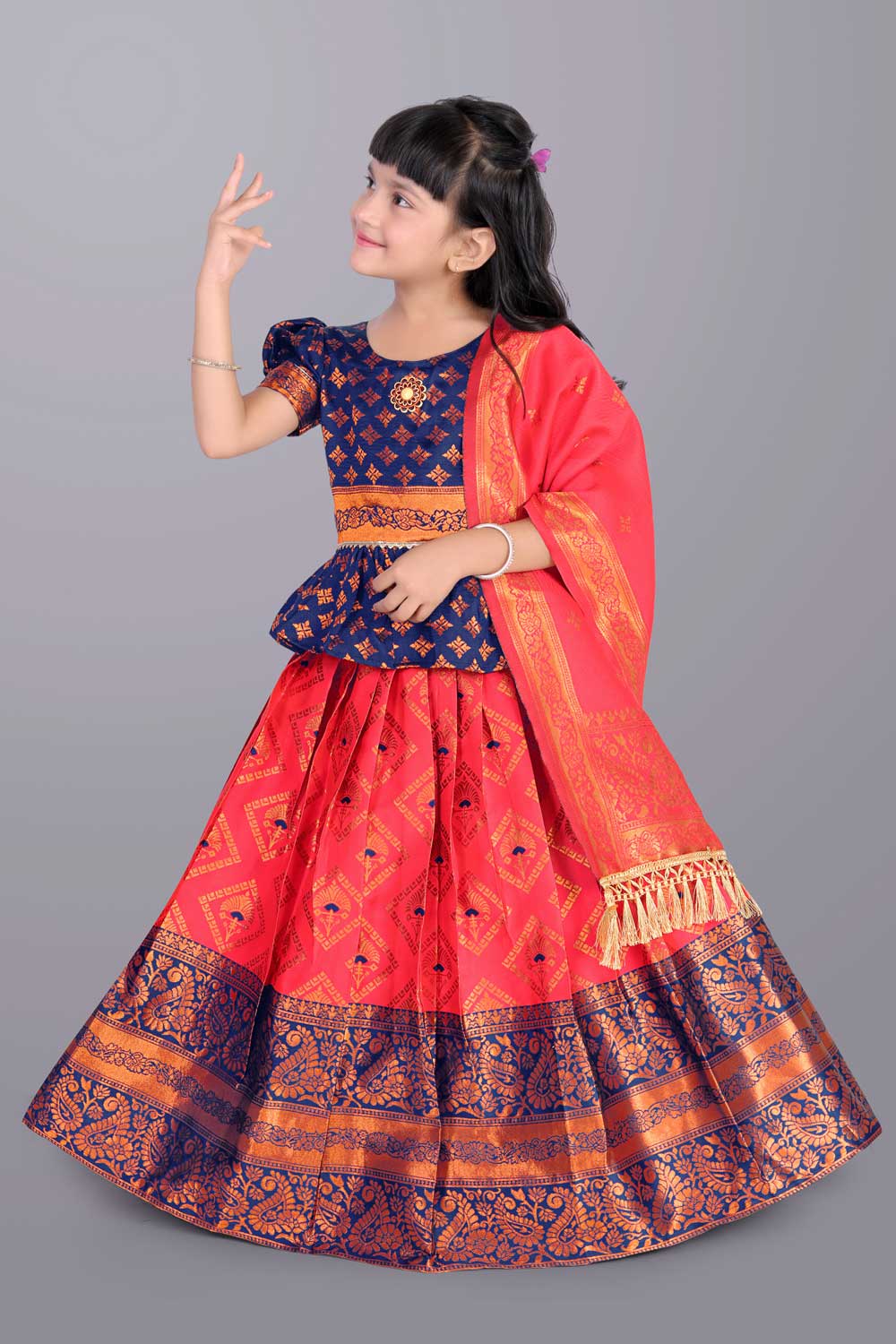 Girls Printed Lehenga Choli with Dupatta – Festive Ethnic Wear