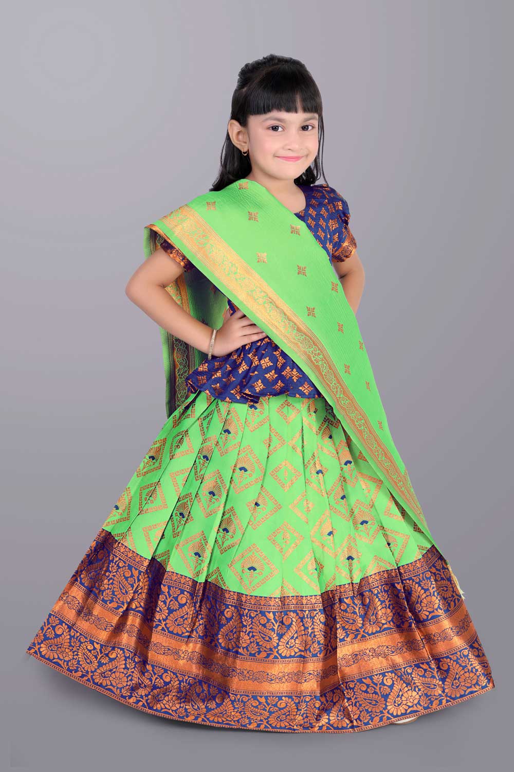Girls Printed Lehenga Choli with Dupatta – Festive Ethnic Wear