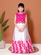 Girls Lehenga Choli Floral Kids Wedding Party Ethnic Dress Festive Wear