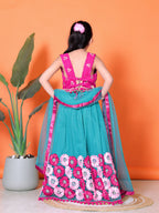 Girls Lehenga Choli Floral Kids Wedding Party Ethnic Dress Festive Wear