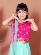 Girls Lehenga Choli Floral Kids Wedding Party Ethnic Dress Festive Wear