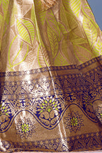 Girls Banarasi Lehenga Choli Set Silk Festive Wedding Ethnic Dress Kids