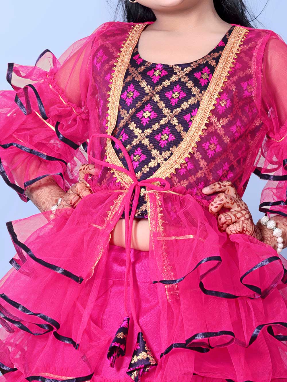 High Demand Lehenga & Crop Top with Jacket Set