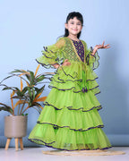 High Demand Lehenga & Crop Top with Jacket Set
