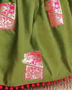 Girls Silk Lehenga Choli Set with Dupatta – Designer Festive Ethnic Wear for Kids Wedding, Party & Navratri Outfit