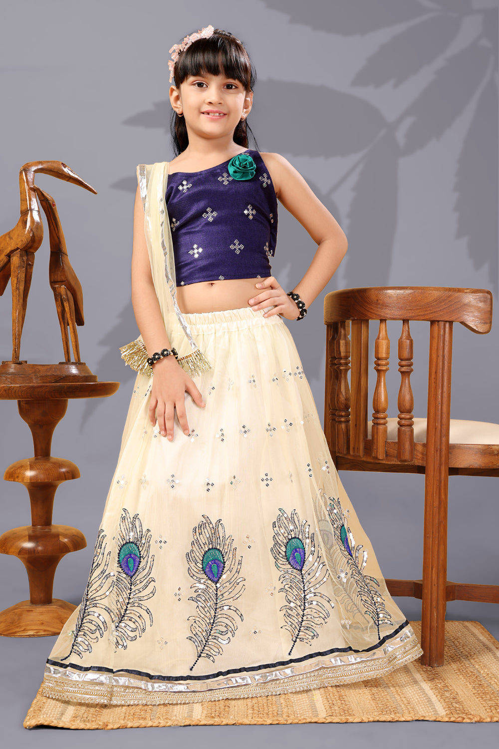 Baby Girls Lehenga Choli Ethnic Wear, Embellished Lehenga Choli