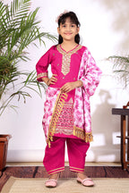 Girls Kurta Patiala Set with Dupatta – Designer Ethnic Wear for Kids Festive, Wedding & Party Outfit
