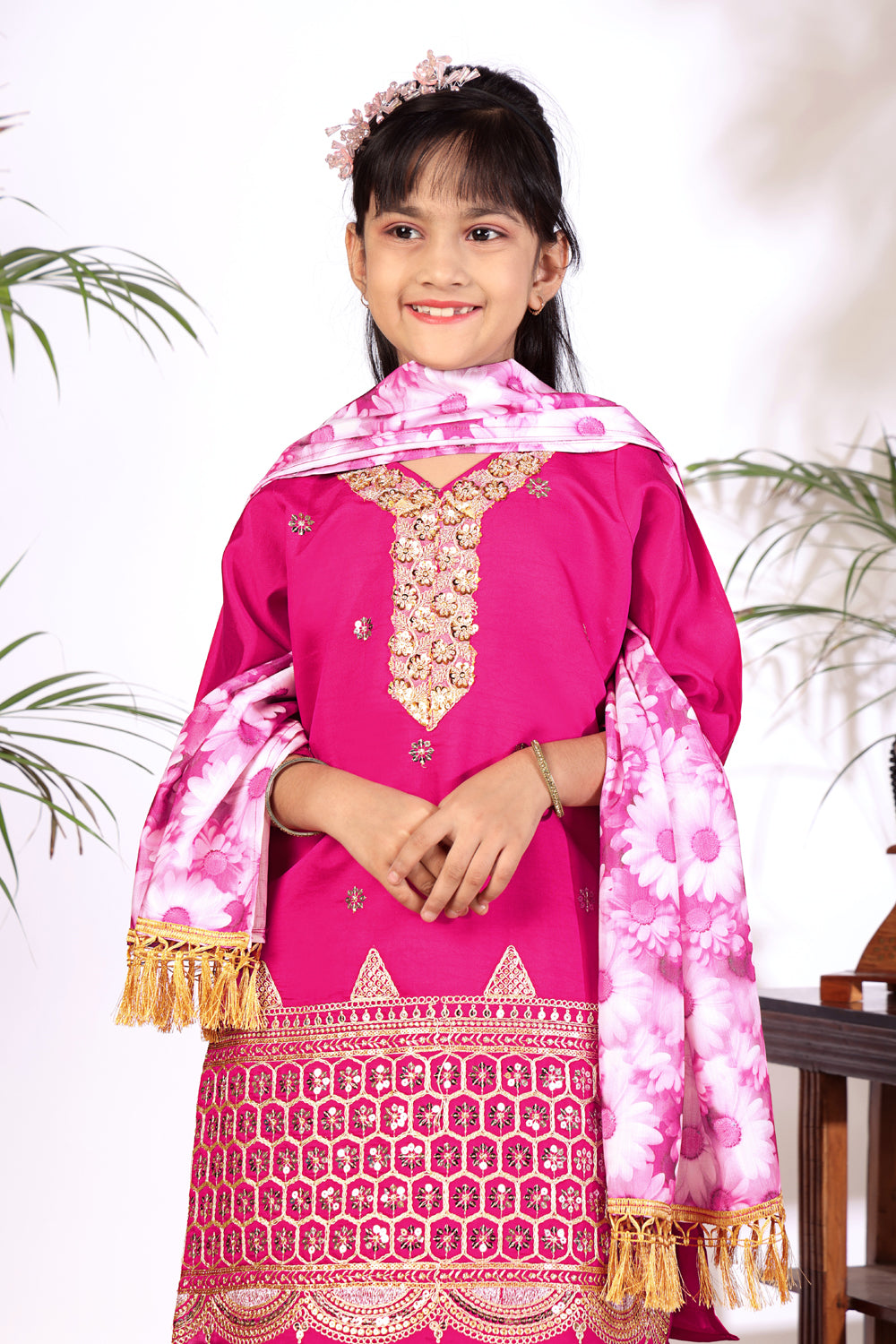 Girls Kurta Patiala Set with Dupatta – Designer Ethnic Wear for Kids Festive, Wedding & Party Outfit