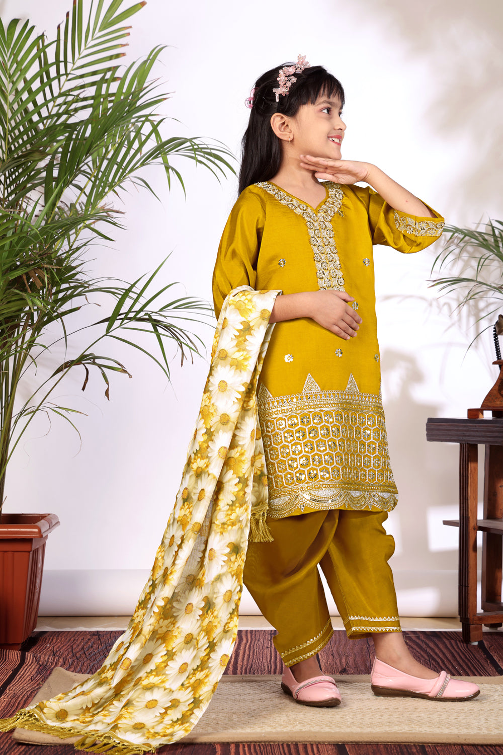 Girls Kurta Patiala Set with Dupatta – Designer Ethnic Wear for Kids Festive, Wedding & Party Outfit