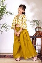 Girls Crop Top Palazzo Set – Designer Kids Ethnic Co-Ord Outfit for Festive, Wedding & Party Wear