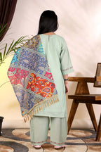 Girls Kurta Palazzo Set with Printed Dupatta – Kids Ethnic Wear Suit | Festive & Party Wear Dress for Girls