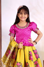 Girls Lehenga Choli Set with Banarasi Dupatta – Kids Festive Ethnic Wear | Wedding & Party Wear Dress