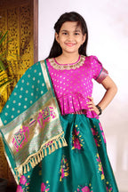 Girls Lehenga Choli Set with Banarasi Dupatta – Kids Festive Ethnic Wear | Wedding & Party Wear Dress