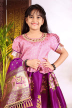 Girls Lehenga Choli Set with Banarasi Dupatta – Kids Festive Ethnic Wear | Wedding & Party Wear Dress