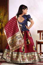 Girls Lehenga Choli Set with Banarasi Dupatta – Kids Festive Ethnic Wear | Wedding & Party Wear Dress