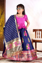 Girls Lehenga Choli Set with Banarasi Dupatta – Kids Festive Ethnic Wear | Wedding & Party Wear Dress