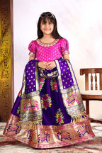 Girls Lehenga Choli Set with Banarasi Dupatta – Kids Festive Ethnic Wear | Wedding & Party Wear Dress