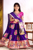 Girls Lehenga Choli Set with Banarasi Dupatta – Kids Festive Ethnic Wear | Wedding & Party Wear Dress