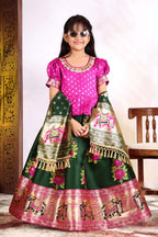 Girls Lehenga Choli Set with Banarasi Dupatta – Kids Festive Ethnic Wear | Wedding & Party Wear Dress