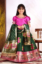 Girls Lehenga Choli Set with Banarasi Dupatta – Kids Festive Ethnic Wear | Wedding & Party Wear Dress