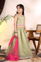 Girls Trendy Lehenga Choli Set with Net Dupatta – Kids Festive & Party Wear Ethnic Outfit