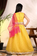 Girls Trendy Lehenga Choli Set with Net Dupatta – Kids Festive & Party Wear Ethnic Outfit