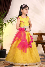 Girls Trendy Lehenga Choli Set with Net Dupatta – Kids Festive & Party Wear Ethnic Outfit